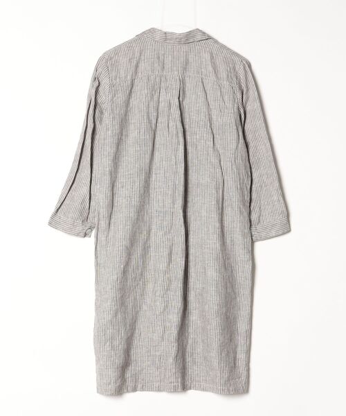 「fog linen work」 シャツワンピース - グレー レディース_画像2