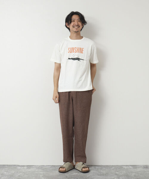 「BARNS OUTFITTERS」 半袖Tシャツ L グレー メンズ_画像6