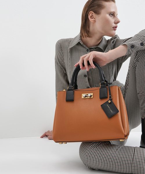 CHARLES & KEITH クロックエフェクト ラージトートバッグ CHARLES & KEITH クロックエフェクト ラージトートバッグ