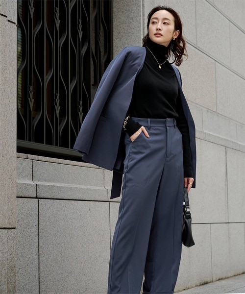ur's パンツ 裾ダブルセンタープレスパンツ レディース