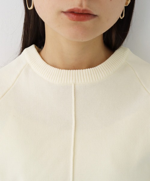 HER CLOSET ニット 「shemoshelly」ダンボールニット5分袖トップス 