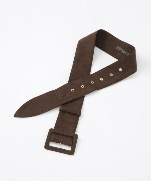 スカート シンセティックスエード　フレアスカート ポリエステル