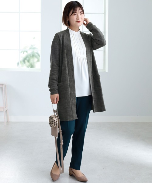 BELLUNA PLUS（ベルーナプラス） カーディガン 裏起毛素材ロング