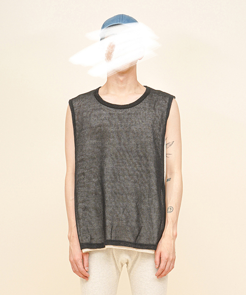refomed リフォメッド　23ss COTTON LAYERED MES H refomed /リフォメッド COTTON LAYERED MESH BIBS（タンクトップ