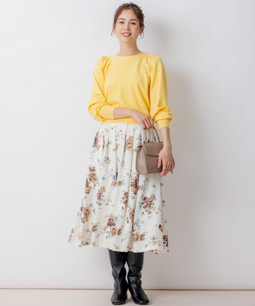 組曲（KUMIKYOKU） スカート ローズシックプリント スカート