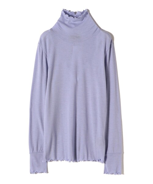 tシャツ SHIPS Primary Navy Label:「手洗い可能」フライス ジャージー タートルネック レディース