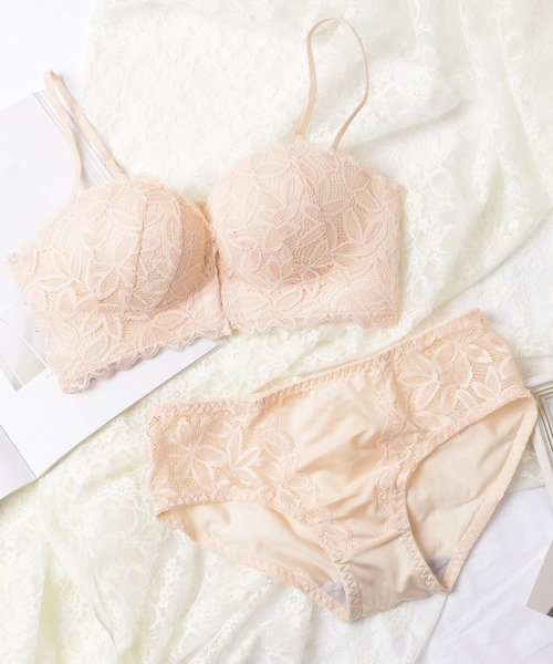 レース付きブラトップとスーツセット Lace Ladies（レースレディース） ブラジャー ショーツセット フロント