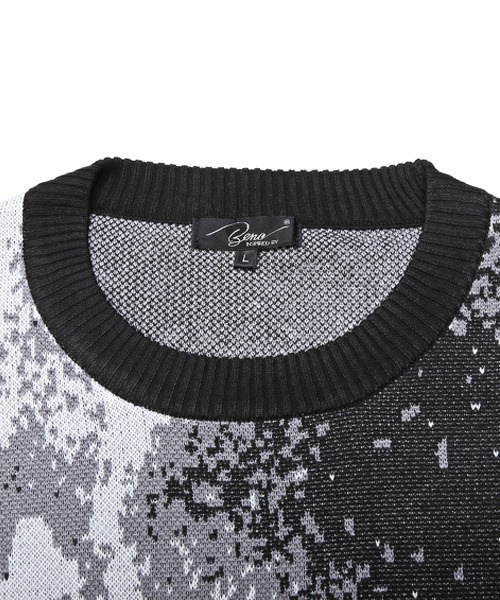 LUXSTYLE（ラグスタイル） セーター ニット 綿タッチジャガード