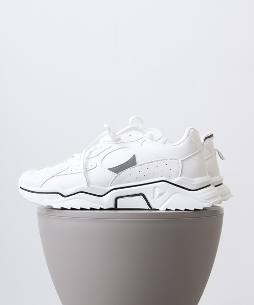 AAA+（サンエープラス） スニーカー 軽量厚底 ダッドスニーカー メンズ