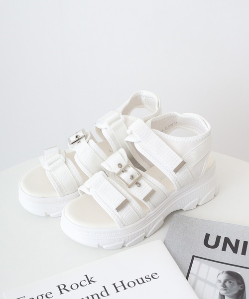 LibertyDoll サンダル LIBERTYDOLL 軽量厚底 ゴールドバックル