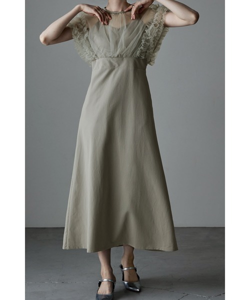 etoll.（エトル） ドレス チュールドッキングフリルドレス : ZOZOTOWN