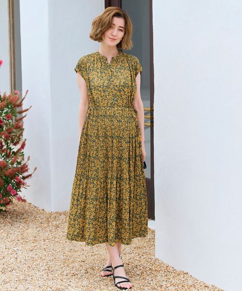 grove ワンピース シャーリングプリーツワンピース : ZOZOTOWN Yahoo  