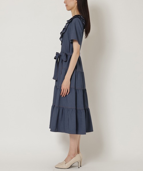 Rose Tiara ワンピース デニムライクティアードワンピース : ZOZOTOWN  