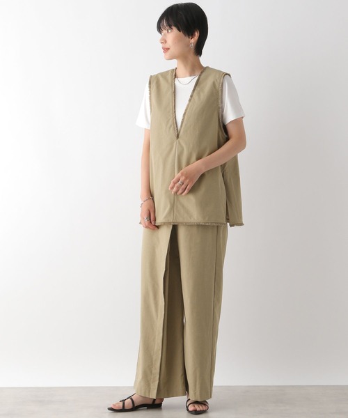 FREAK'S STORE ベスト ジレ カットフリンジベスト レディース