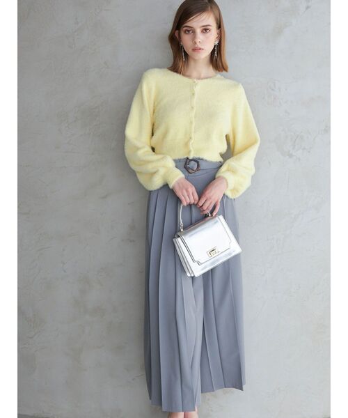 半額 50％OFFの通販 MERCURYDUO ハイウエストプリーツワイドパンツ パンツ パンツ