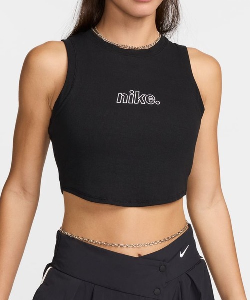 【Nike】◆NSW フリースVネック ノースリーブ クロップ トップ◆ NIKE タンクトップ ノースリーブ ナイキ NSW リブ クロップ