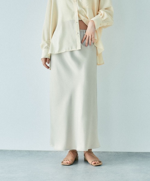 LEPSIM（レプシィム） スカート ストレッチサテンスカート2 133636