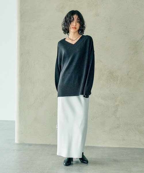 LEPSIM（レプシィム） スカート ストレッチサテンスカート2 133636