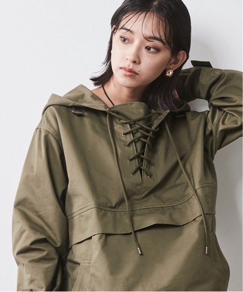 CHIC STYLE パーカー レースアップアノラックパーカー 「大きい