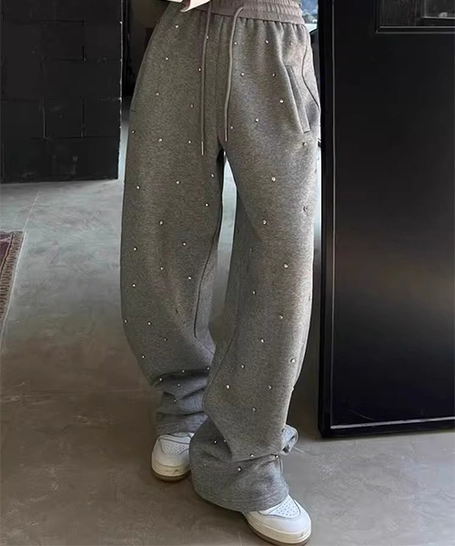 ゴーシュ オフホワイト ワイドパンツ ウエストヒモ&ゴム ゴーシュ オフ