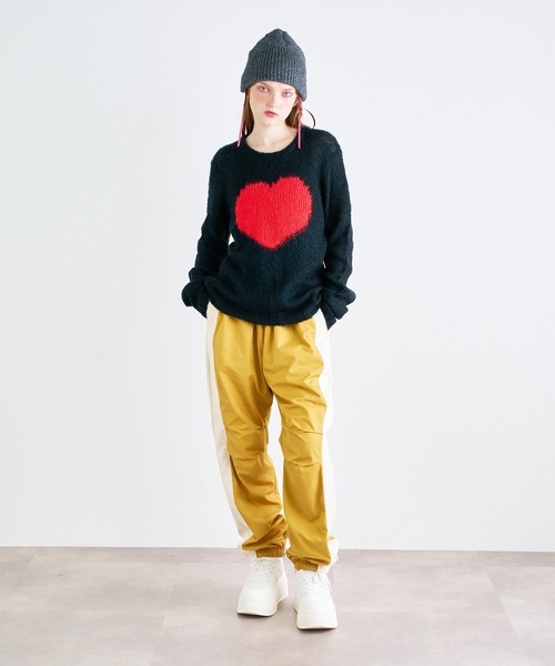 ニット セーター LOVEモヘヤニットプルオーバー レディース