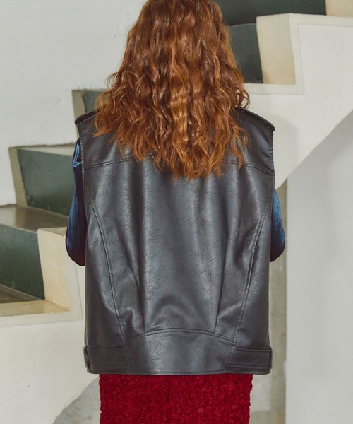 ジャケット ライダースジャケット 「led.tokyo」ハイネックショート