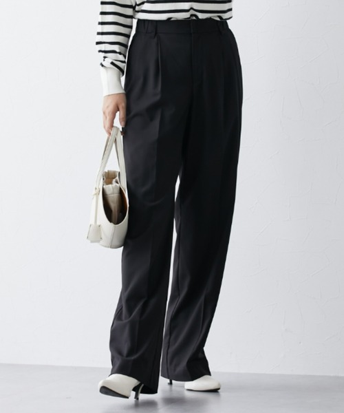 slattgir（スラットジール） パンツ 高身長 ウール調きれい見えみえ