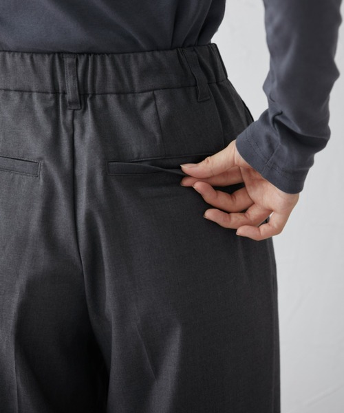 slattgir（スラットジール） パンツ 高身長 ウール調きれい見えみえ