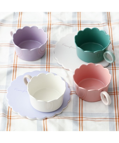 Francfranc（フランフラン） 食器 バイカラー フリル スープカップ
