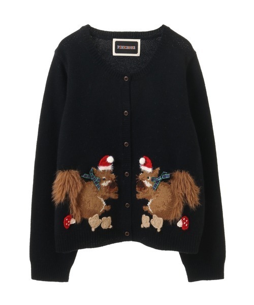 ピンクハウス　ウィンターフォレストモチーフカーディガン PINK HOUSE（ピンクハウス） カーディガン ウィンターフォレスト