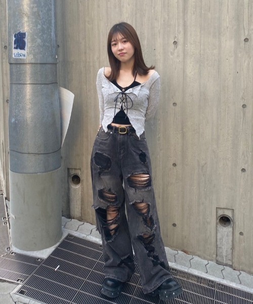 KsG デニム KsG ジーンズ デニム デニムパンツ クラッシュダメージ