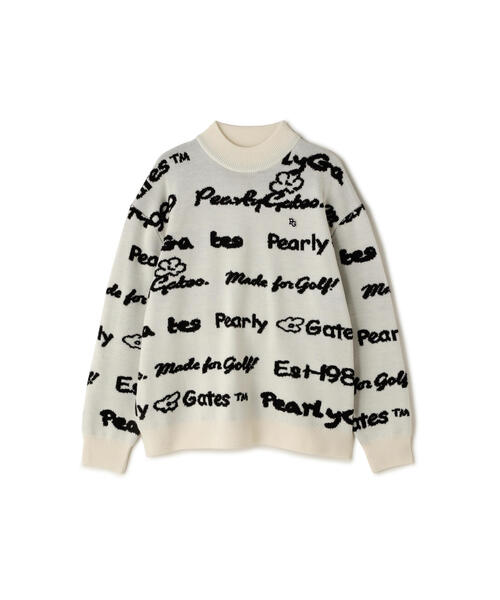 PEARLY GATES ロゴプリント セーター PEARLY GATES セーター ニット 「PEARLY GATES」天竺×ロゴ
