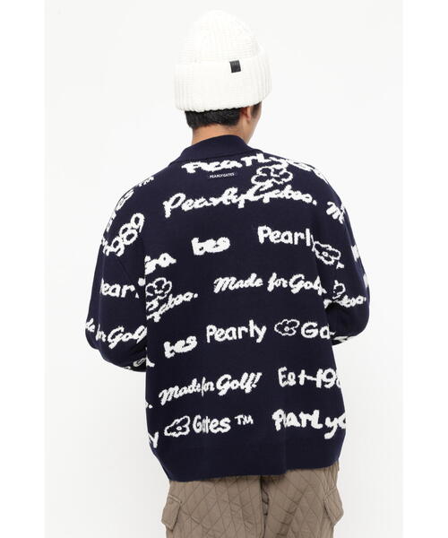 PEARLY GATES セーター ニット 「PEARLY GATES」天竺×ロゴ