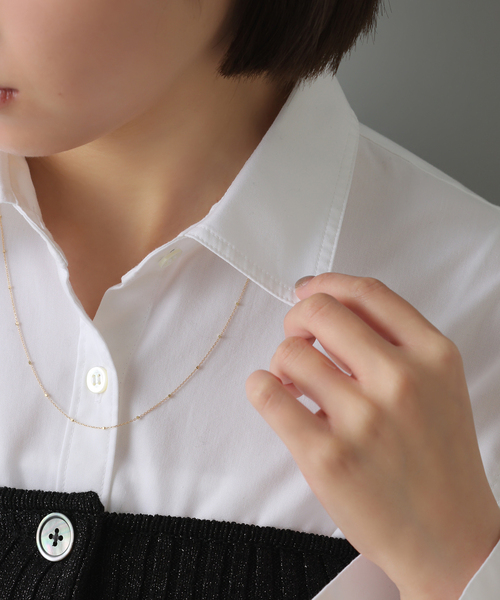 ネックレス グリッターチェーン55cmネックレス K10 レディース