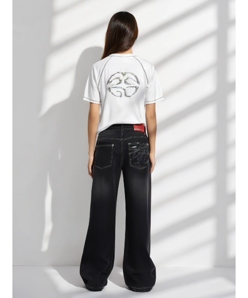 tシャツ 「mahagrid/マハグリッド」 CURVED STITCH TEE/カーブステッチ TEE レディース メンズ