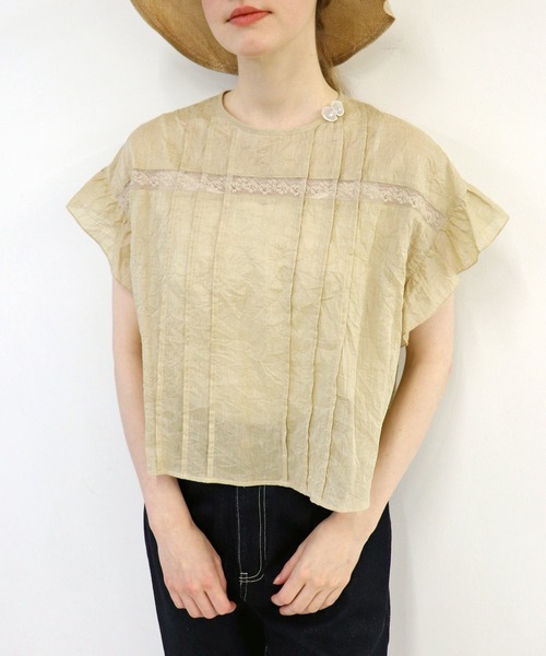 haupia ブラウス シャツ あみあみ「ブラウス」 レディース
