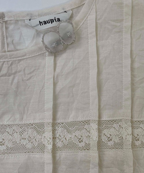 haupia ブラウス シャツ あみあみ「ブラウス」 レディース