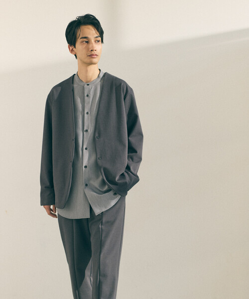 COMME CA ISM ジャケット ノーカラージャケット 「セットアップ