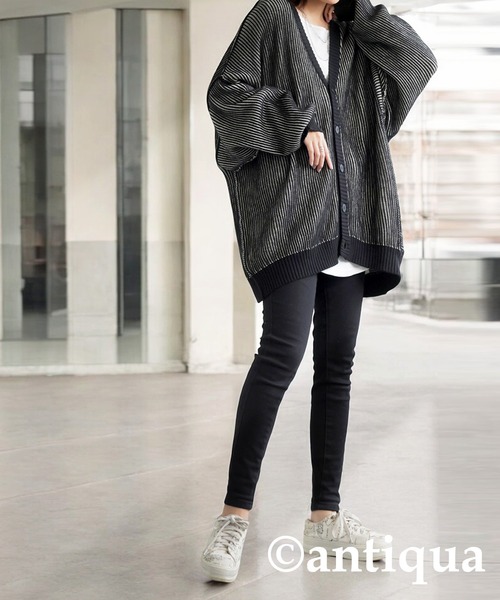 antiqua（アンティカ） 「treecafe」ニットカーディガン ONESIZE