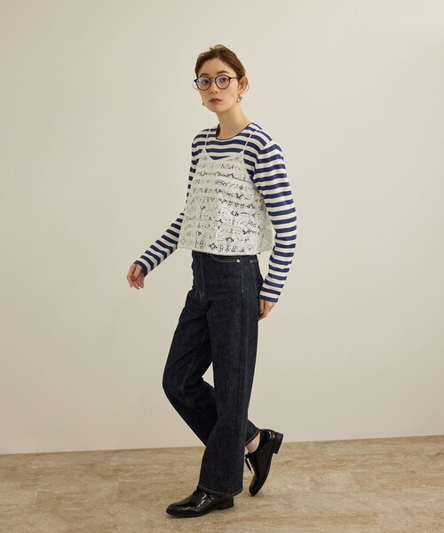 tシャツ 「洗える」ウォッシャブルシルク 総針ボーダープルオーバー レディース | ROPE' | 03