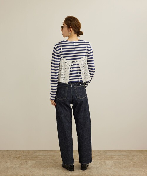 tシャツ 「洗える」ウォッシャブルシルク 総針ボーダープルオーバー レディース | ROPE' | 05