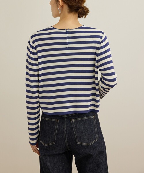 tシャツ 「洗える」ウォッシャブルシルク 総針ボーダープルオーバー レディース | ROPE' | 15