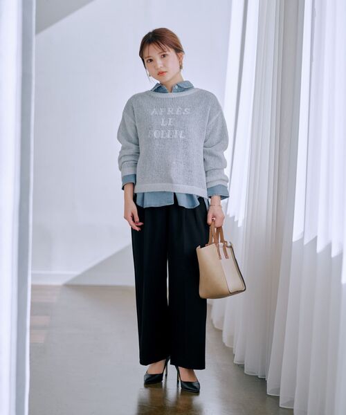 バックタックデニムシャツ | 小柄・低身長女性向けファッション