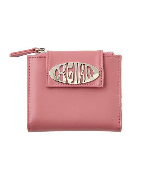 サークルロゴ フーディ ピンク X-girl 財布 METAL OVAL LOGO BUCKLE WALLET レディース