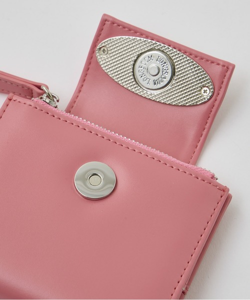 GGロゴ ブローチ ピンク X-girl 財布 METAL OVAL LOGO BUCKLE WALLET レディース