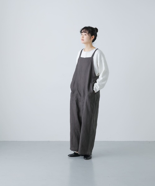 かぐれ サロペット オーバーオール リネンサロペット レディース