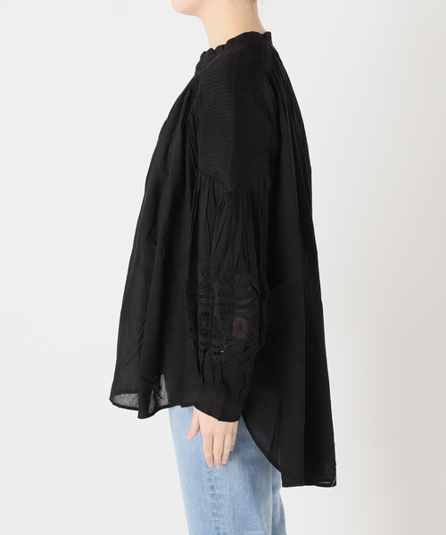 ブラウス シャツ ne Quittez pas / ヌキテパ COTTON VOILE LACE  PIN T レディース ne Quittez pas / ヌキテパ COTTON VOILE LACE PIN T（シャツ