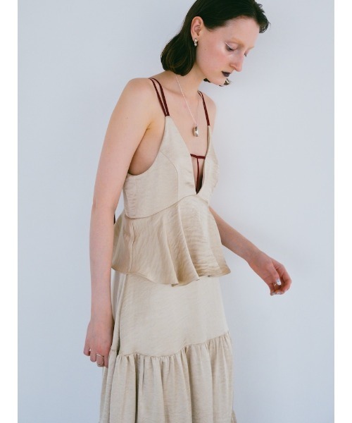 sahara ワンピース 2way T-Strap Tiered Dress : ZOZOTOWN Yahoo
