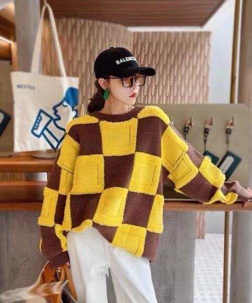 「by muni:r」 長袖ニット FREE ブルー レディース_画像2