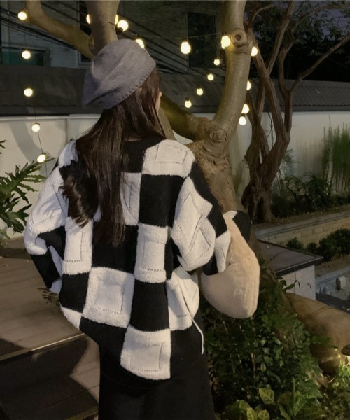 「by muni:r」 長袖ニット FREE ブルー レディース_画像9